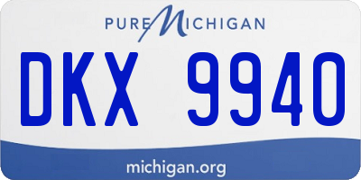 MI license plate DKX9940