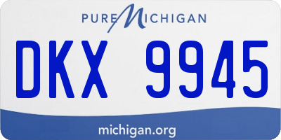 MI license plate DKX9945