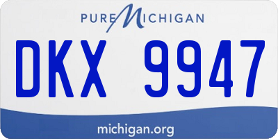 MI license plate DKX9947