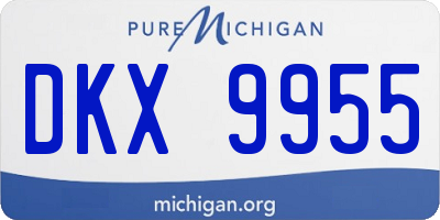 MI license plate DKX9955