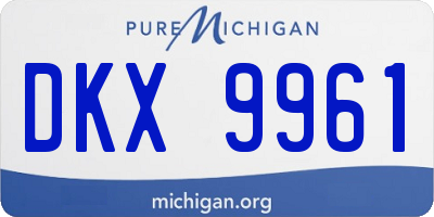 MI license plate DKX9961