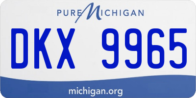 MI license plate DKX9965
