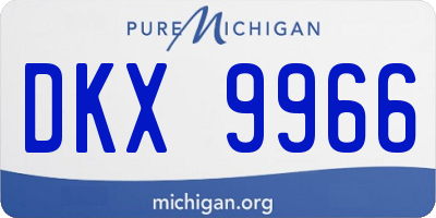 MI license plate DKX9966