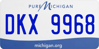 MI license plate DKX9968