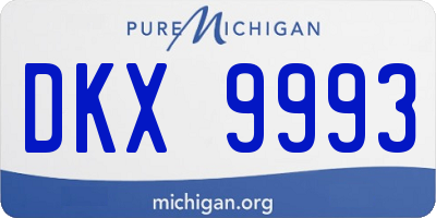 MI license plate DKX9993