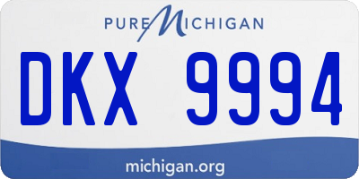 MI license plate DKX9994