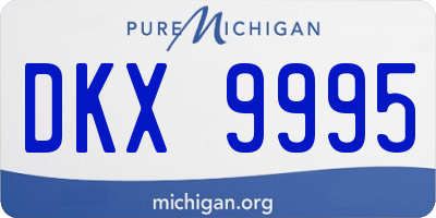 MI license plate DKX9995