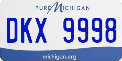 MI license plate DKX9998