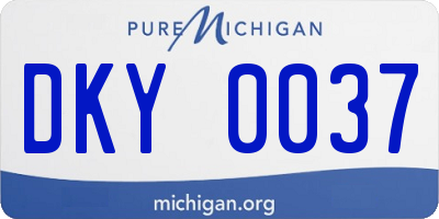MI license plate DKY0037