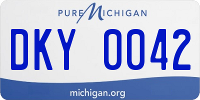 MI license plate DKY0042