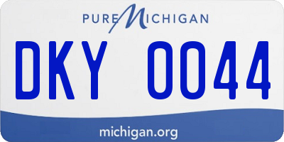 MI license plate DKY0044