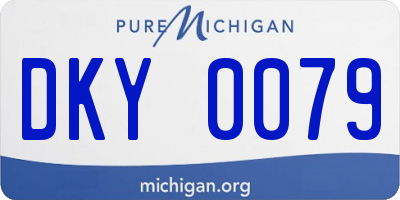 MI license plate DKY0079