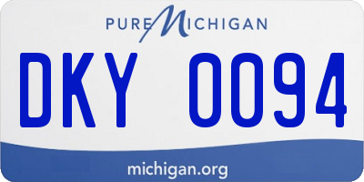 MI license plate DKY0094