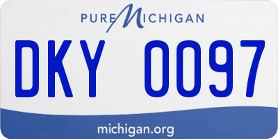 MI license plate DKY0097