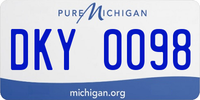 MI license plate DKY0098