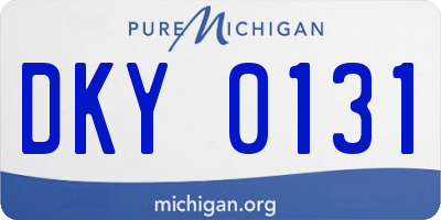MI license plate DKY0131