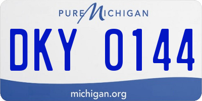MI license plate DKY0144
