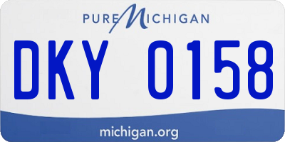MI license plate DKY0158