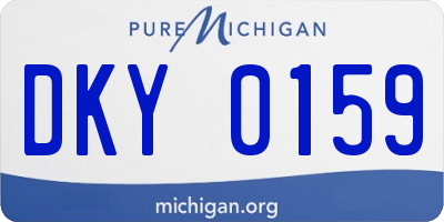 MI license plate DKY0159