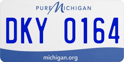 MI license plate DKY0164
