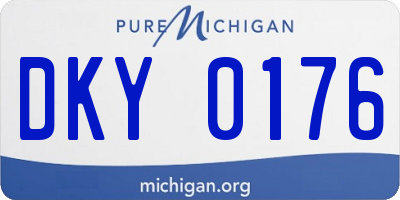 MI license plate DKY0176