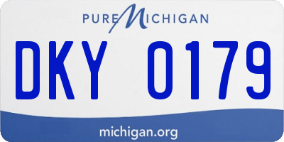 MI license plate DKY0179