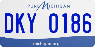 MI license plate DKY0186