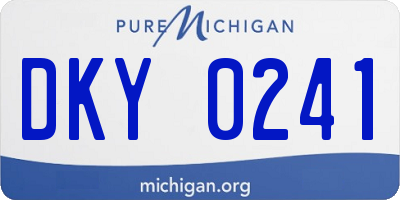 MI license plate DKY0241