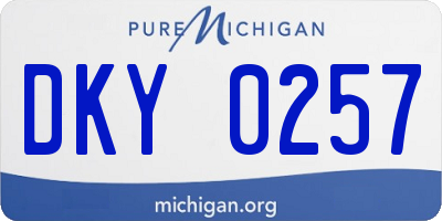 MI license plate DKY0257