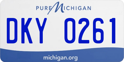 MI license plate DKY0261