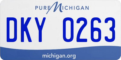 MI license plate DKY0263