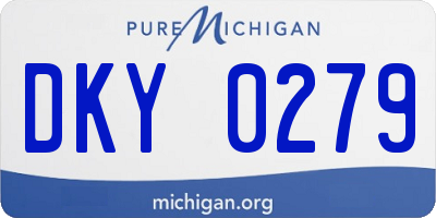MI license plate DKY0279