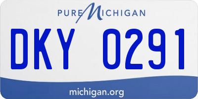 MI license plate DKY0291