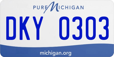MI license plate DKY0303