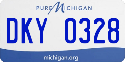 MI license plate DKY0328