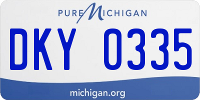 MI license plate DKY0335