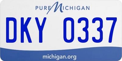 MI license plate DKY0337