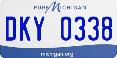 MI license plate DKY0338