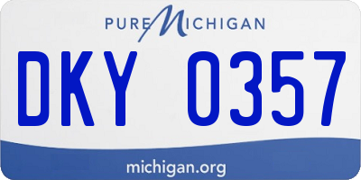 MI license plate DKY0357