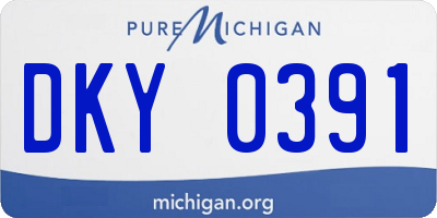 MI license plate DKY0391
