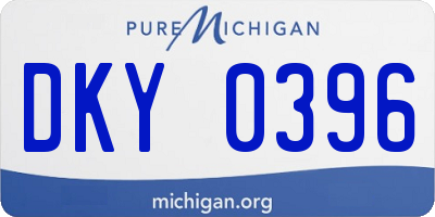 MI license plate DKY0396