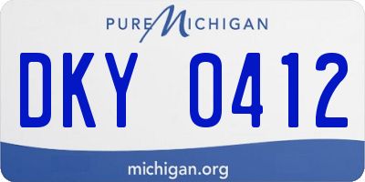 MI license plate DKY0412