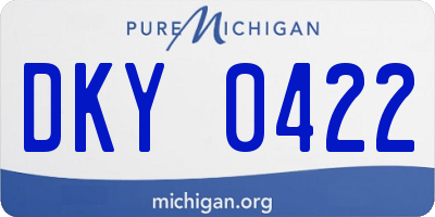 MI license plate DKY0422