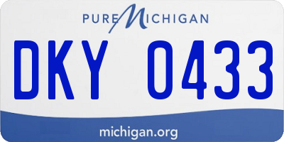 MI license plate DKY0433