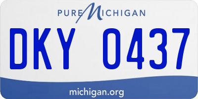 MI license plate DKY0437
