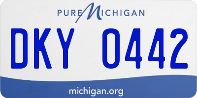 MI license plate DKY0442
