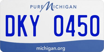 MI license plate DKY0450