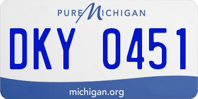 MI license plate DKY0451