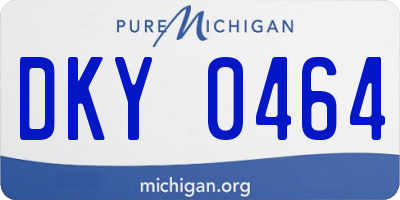 MI license plate DKY0464