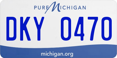 MI license plate DKY0470